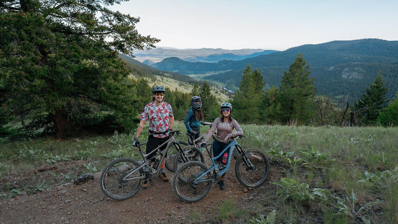 Mountain biking family